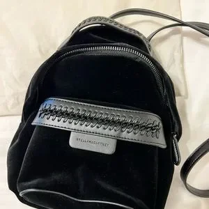 Stella McCartney Convertible Mini Falabella Black Backpack Stella McCartney Black Faux Leather Falabella Backpack  main image 2
